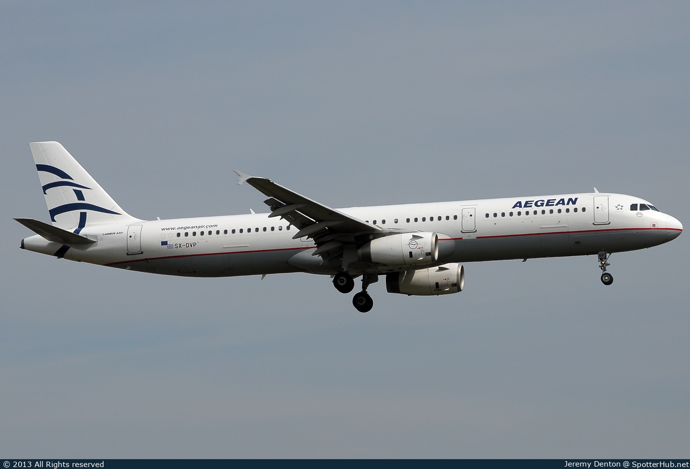 Photo of SX-DVP - Airbus A321-231 operated by Aegean Airlines