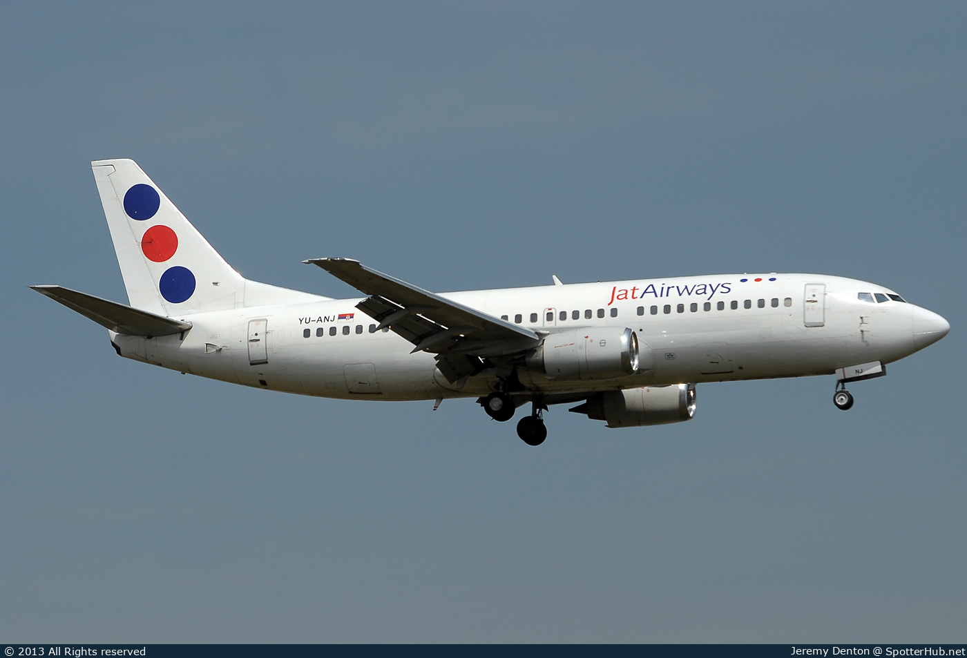 Photo of YU-ANJ - Boeing 737-3H9 operated by Jat Airways