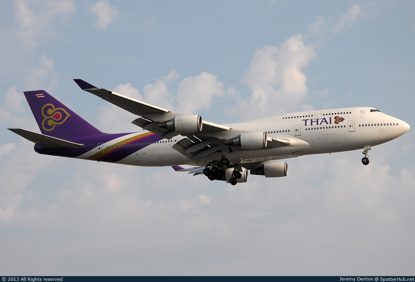 Photo of HS-TGZ - Boeing 747-4D7 operated by Thai Airways International