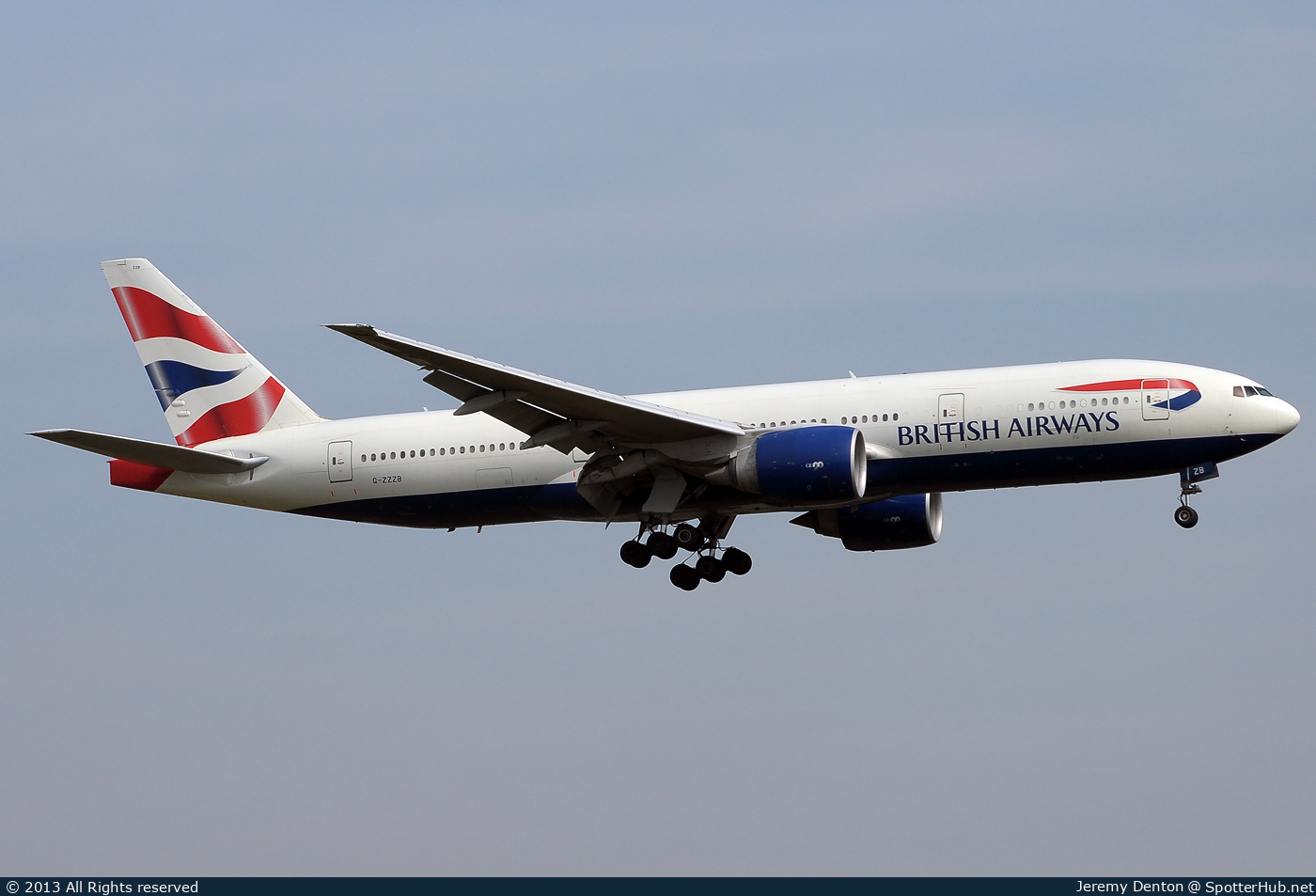 Photo of G-ZZZB - Boeing 777-236 operated by British Airways