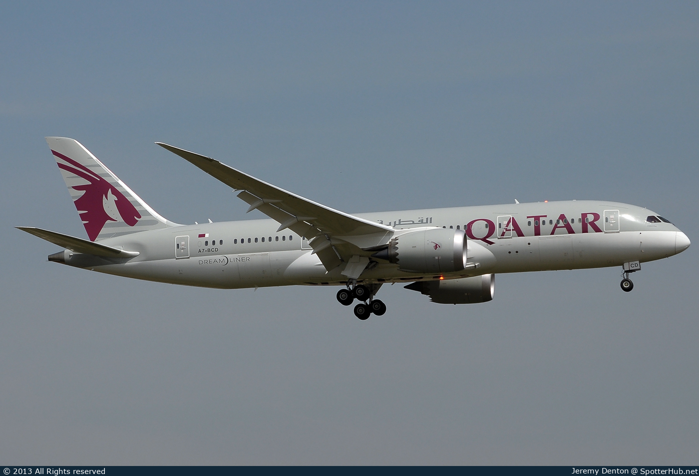Photo of A7-BCD - Boeing 787-8 Dreamliner operated by Qatar Airways