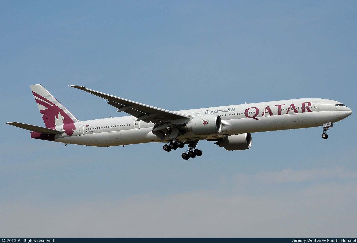 Photo of A7-BAA - Boeing 777-3DZ(ER) operated by Qatar Airways