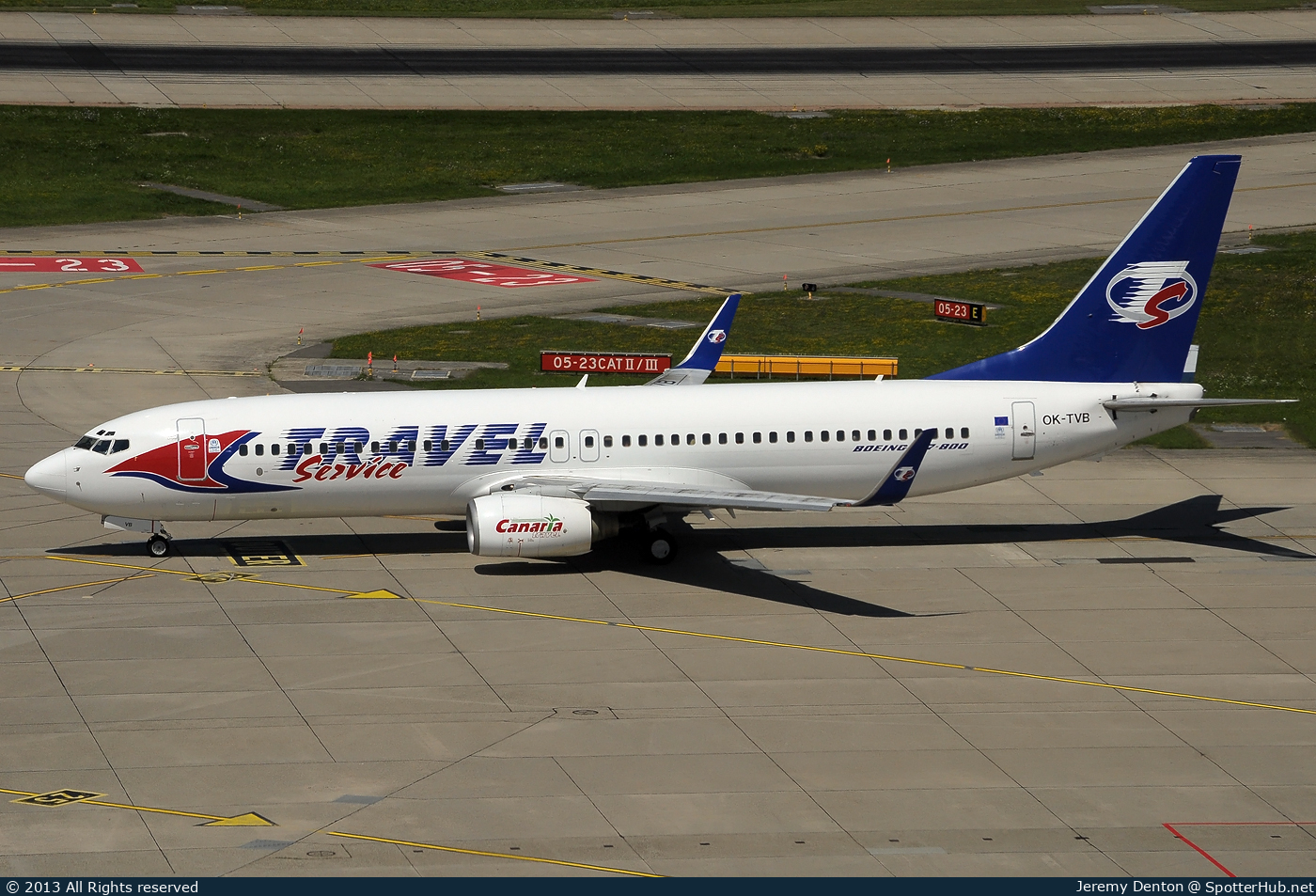 Photo of OK-TVB - Boeing 737-8CX operated by Travel Service