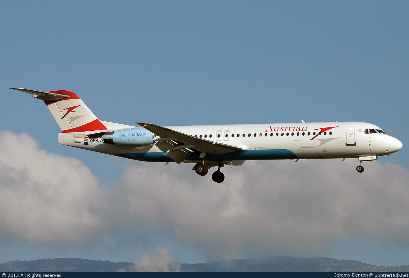 Photo of OE-LVA - Fokker 100 operated by Austrian Airlines