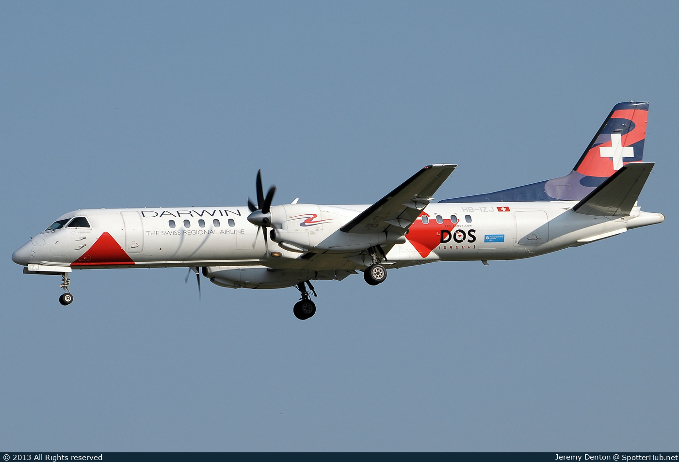 Photo of HB-IZJ - Saab 2000 operated by Darwin Airline