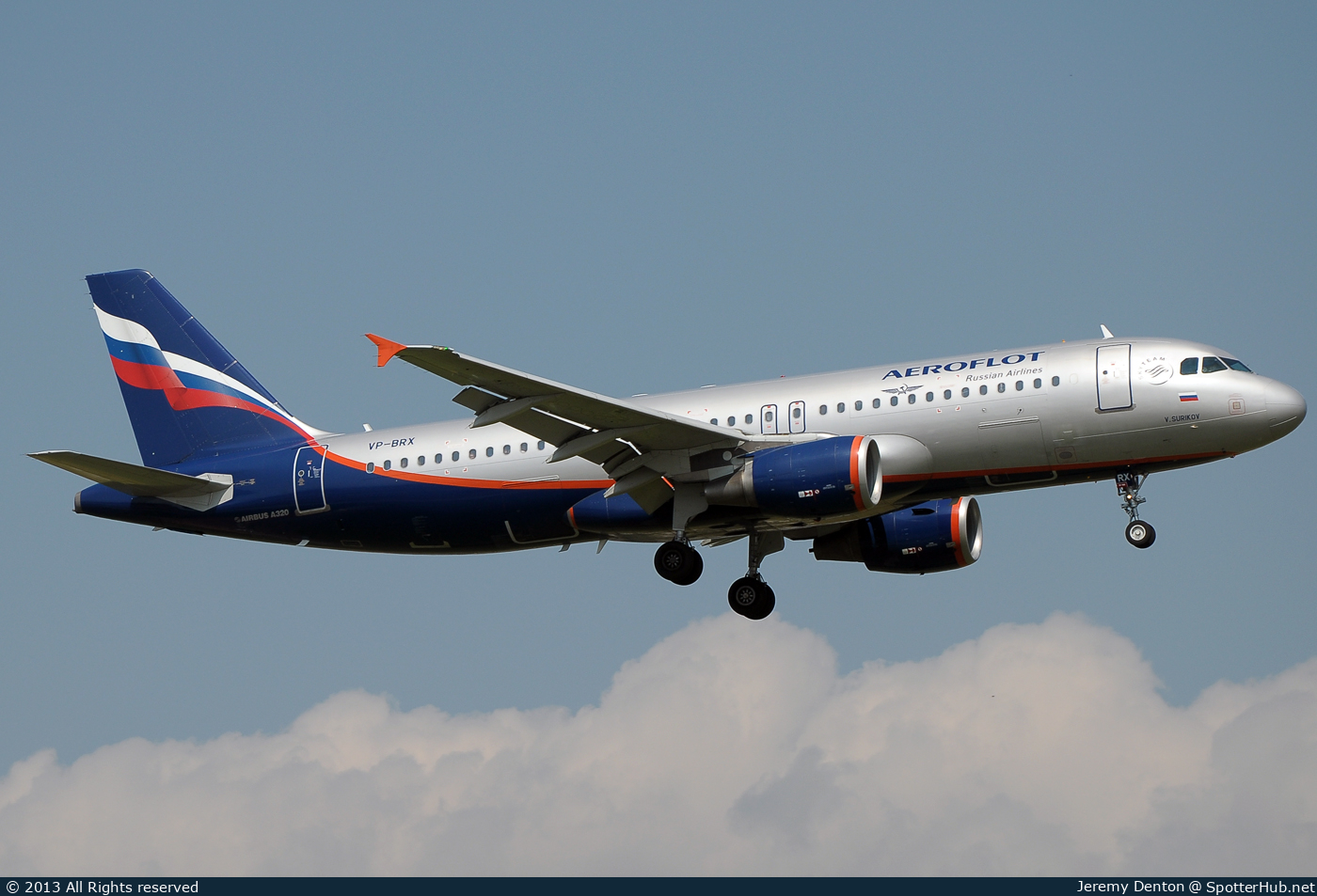 Photo of VP-BRX - Airbus A320-214 operated by Aeroflot