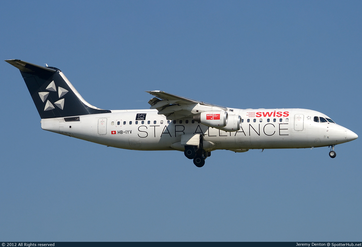 Photo of HB-IYV - British Aerospace Avro RJ100 operated by Swiss International Air Lines