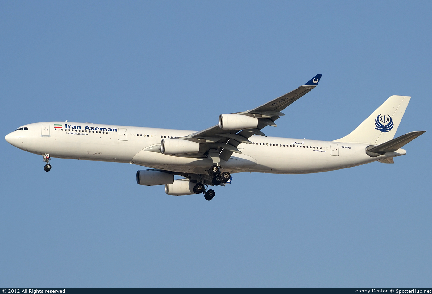 Photo of EP-APA - Airbus A340-311 operated by Iran Aseman Airlines