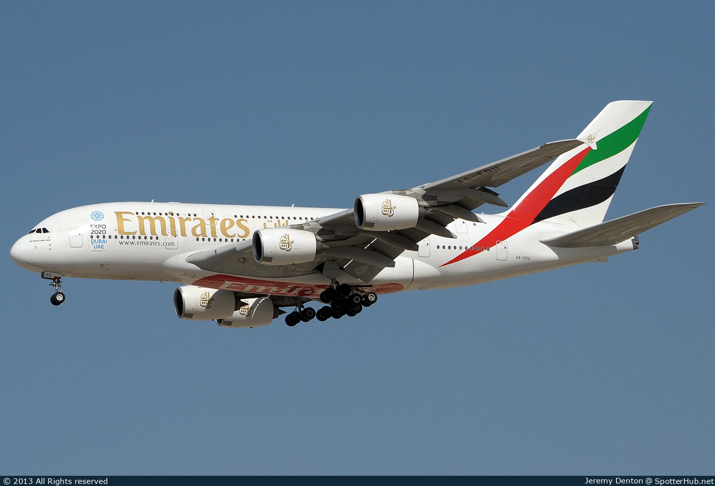 Photo of A6-EDU - Airbus A380-861 operated by Emirates