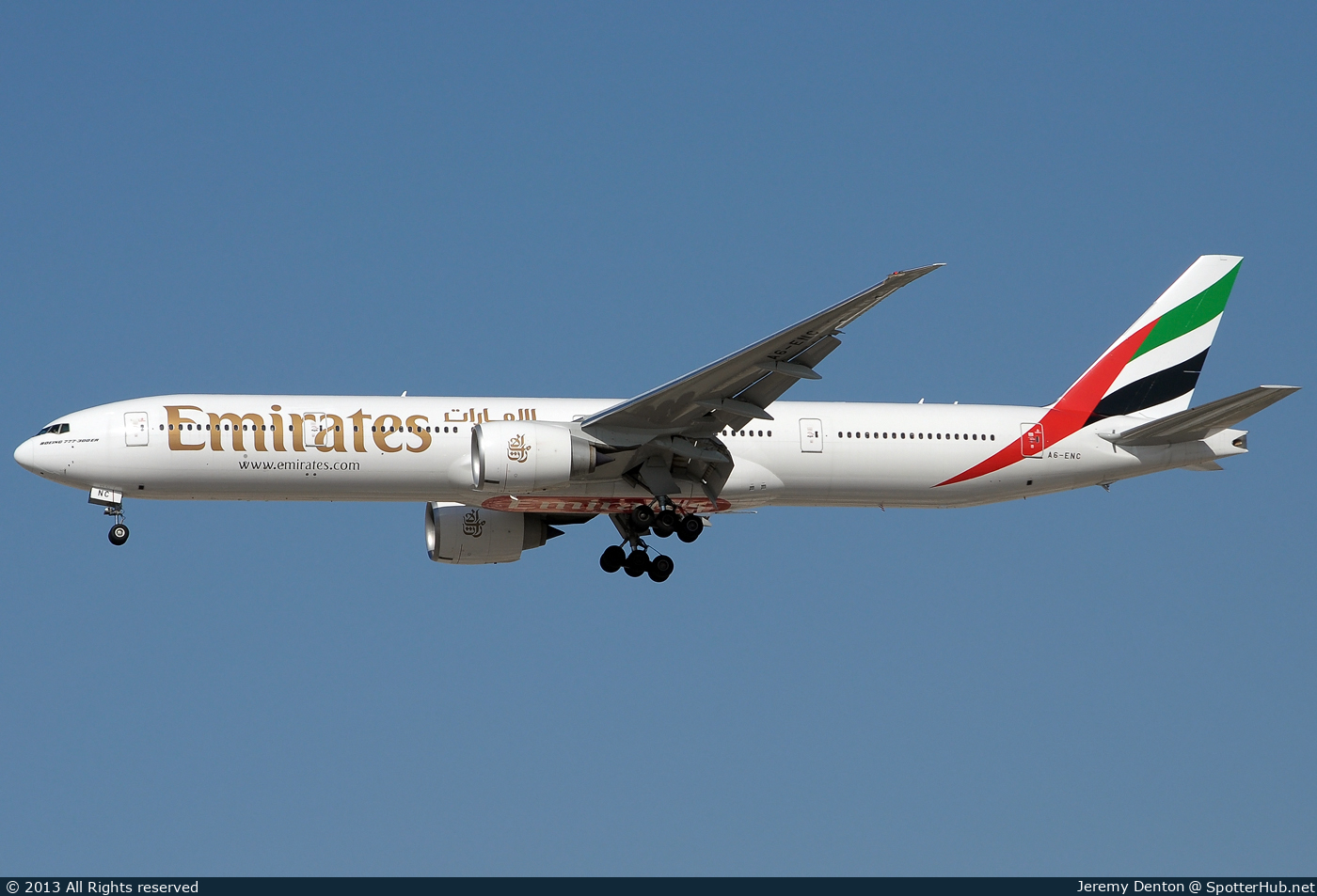 Photo of A6-ENC - Boeing 777-31H(ER) operated by Emirates