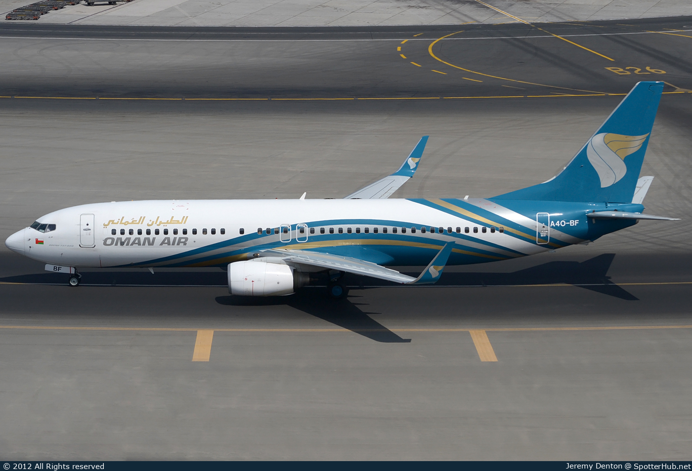 Photo of A4O-BF - Boeing 737-8FZ operated by Oman Air