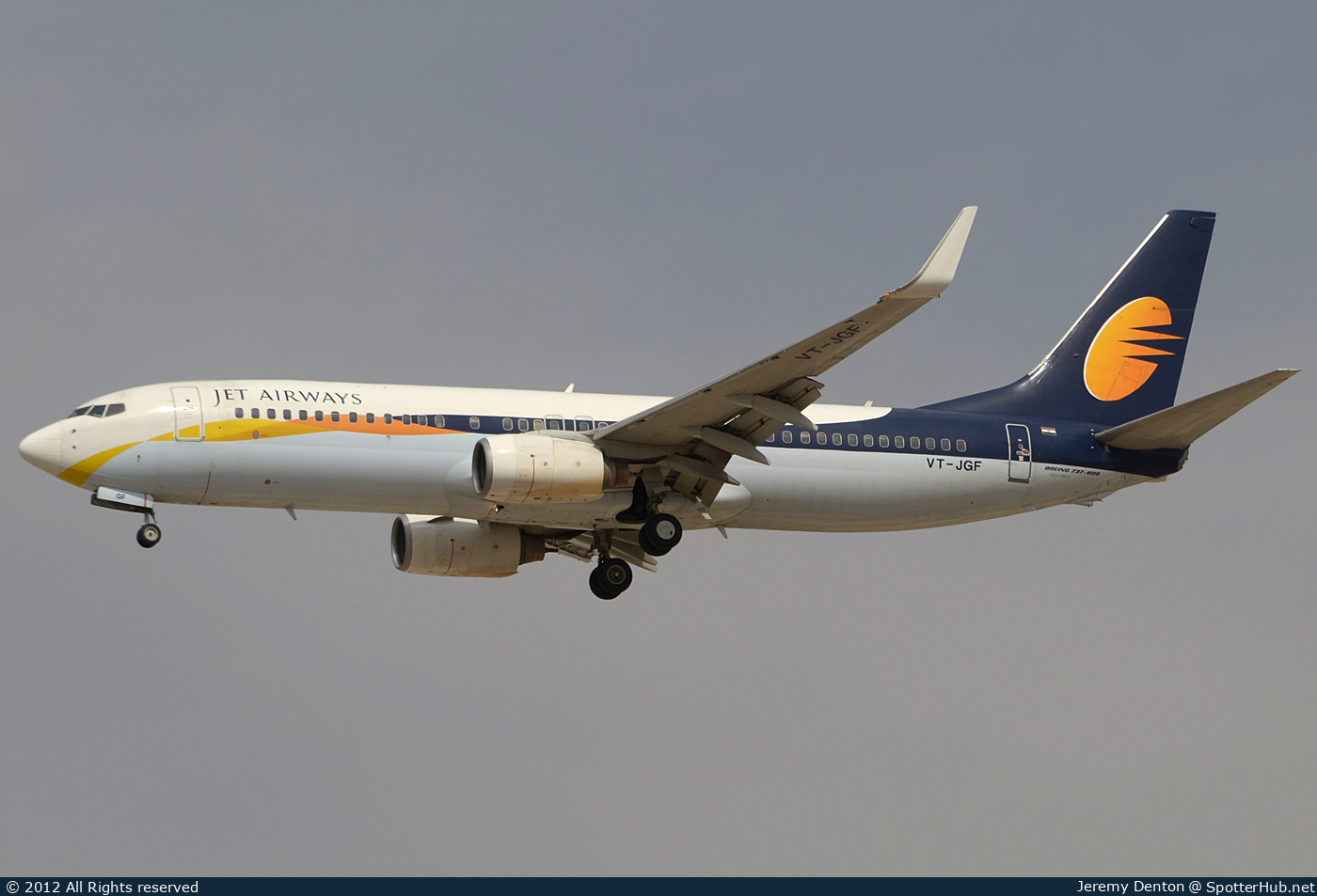 Photo of VT-JGF - Boeing 737-8FH operated by Jet Airways