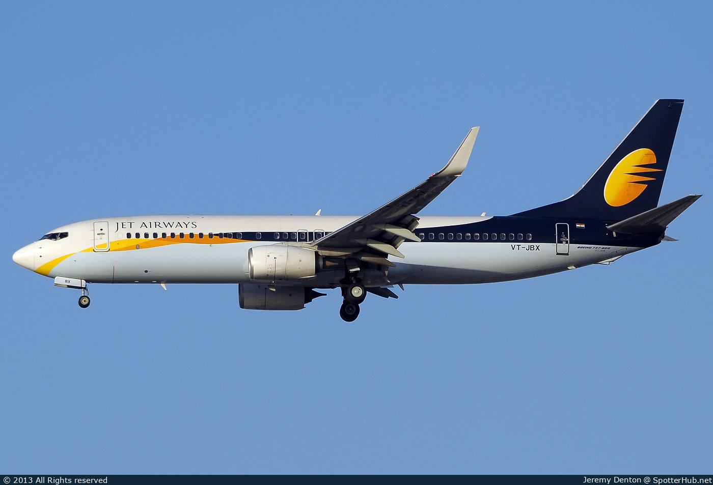 Photo of VT-JBX - Boeing 737-8AL operated by Jet Airways