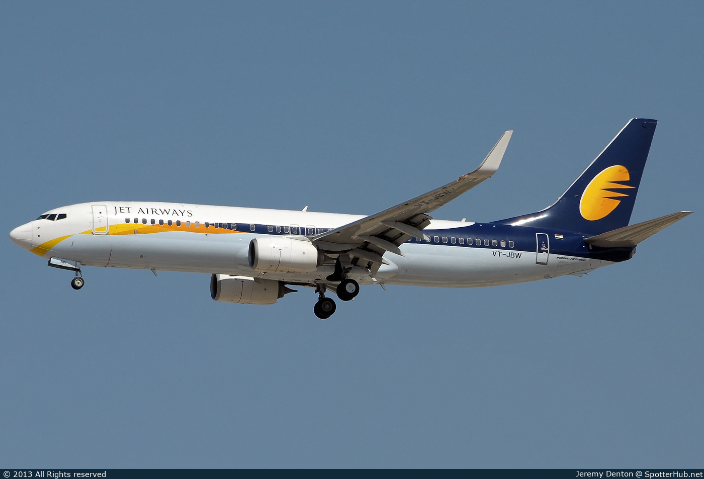 Photo of VT-JBW - Boeing 737-8AL operated by Jet Airways