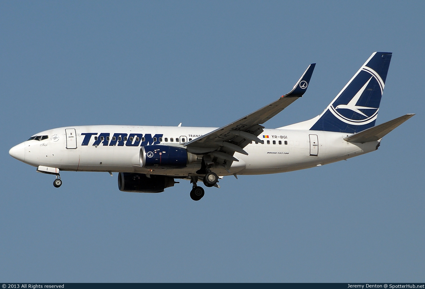 Photo of YR-BGI - Boeing 737-78J operated by Tarom - Romanian Air Transport