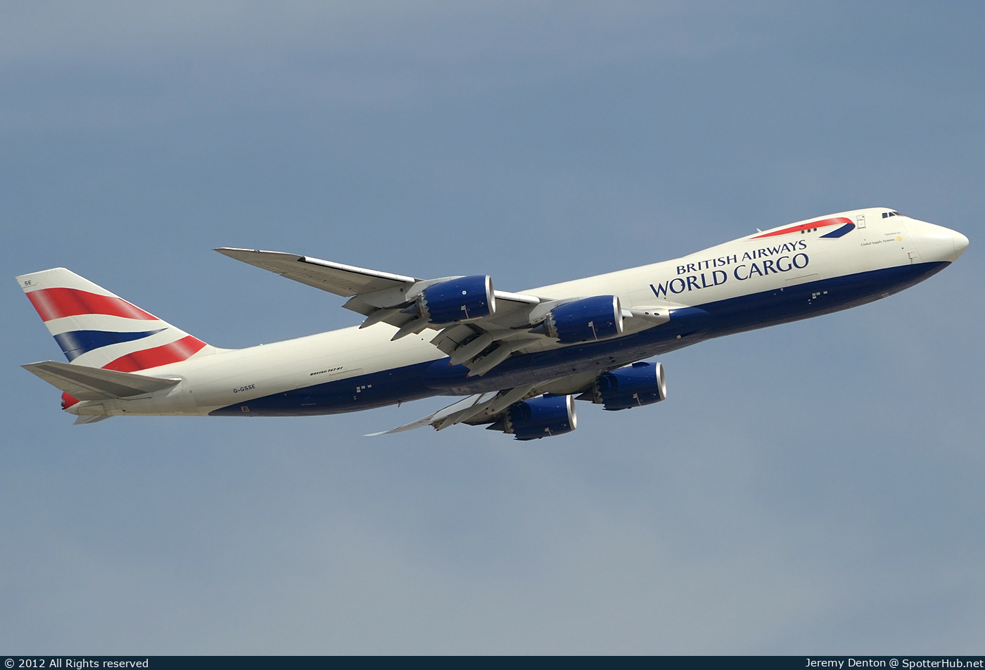 Photo of G-GSSE - Boeing 747-87UF operated by British Airways World Cargo (opb Global Supply Systems)