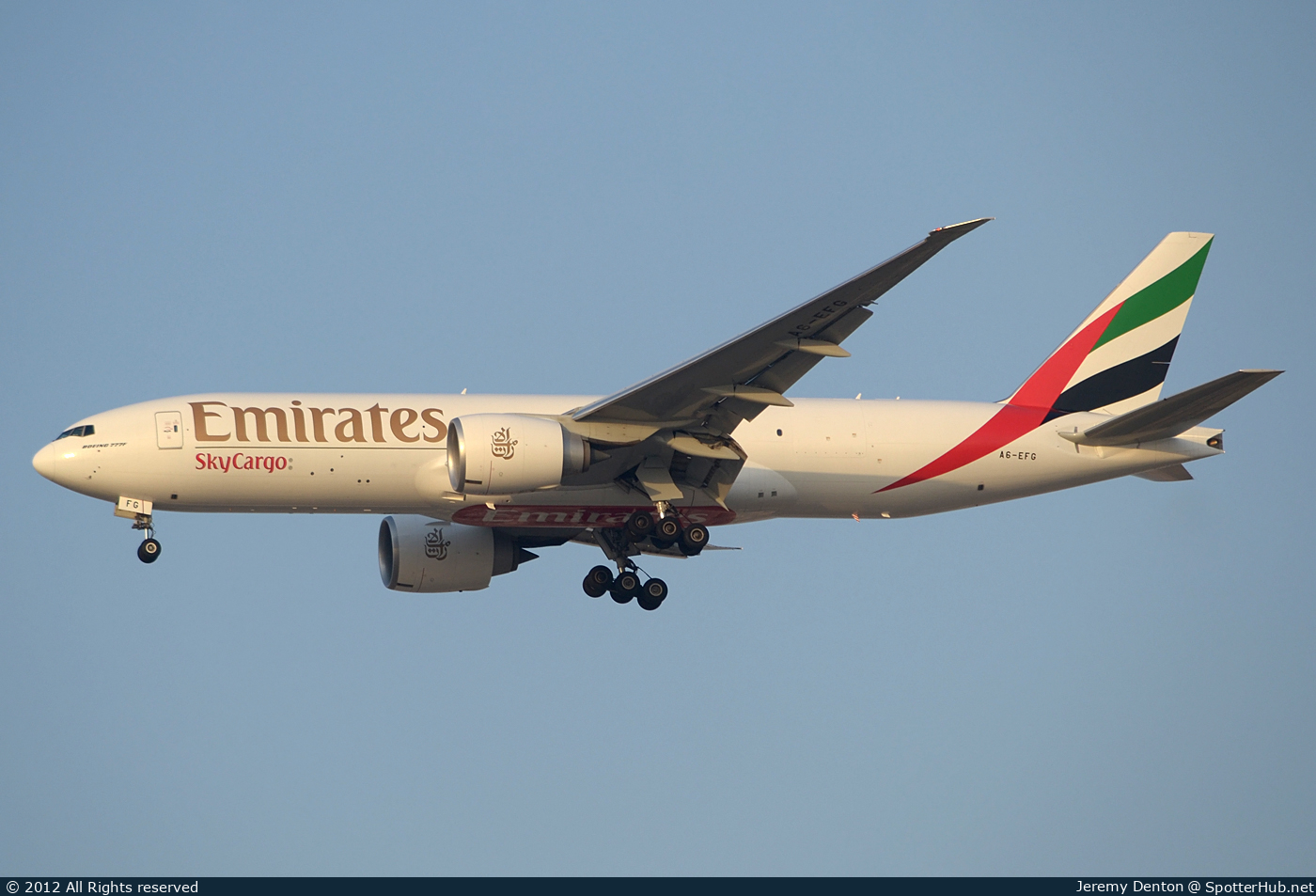 Photo of A6-EFG - Boeing 777-F1H operated by Emirates SkyCargo