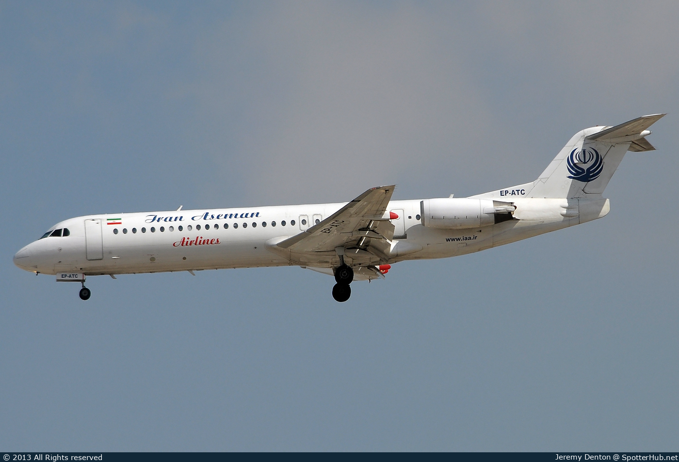 Photo of EP-ATC - Fokker 100 operated by Iran Aseman Airlines