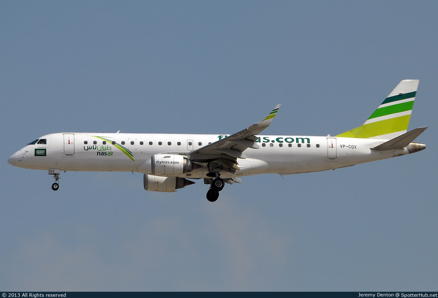 Photo of VP-CQX - Embraer ERJ-190LR operated by Nas Air