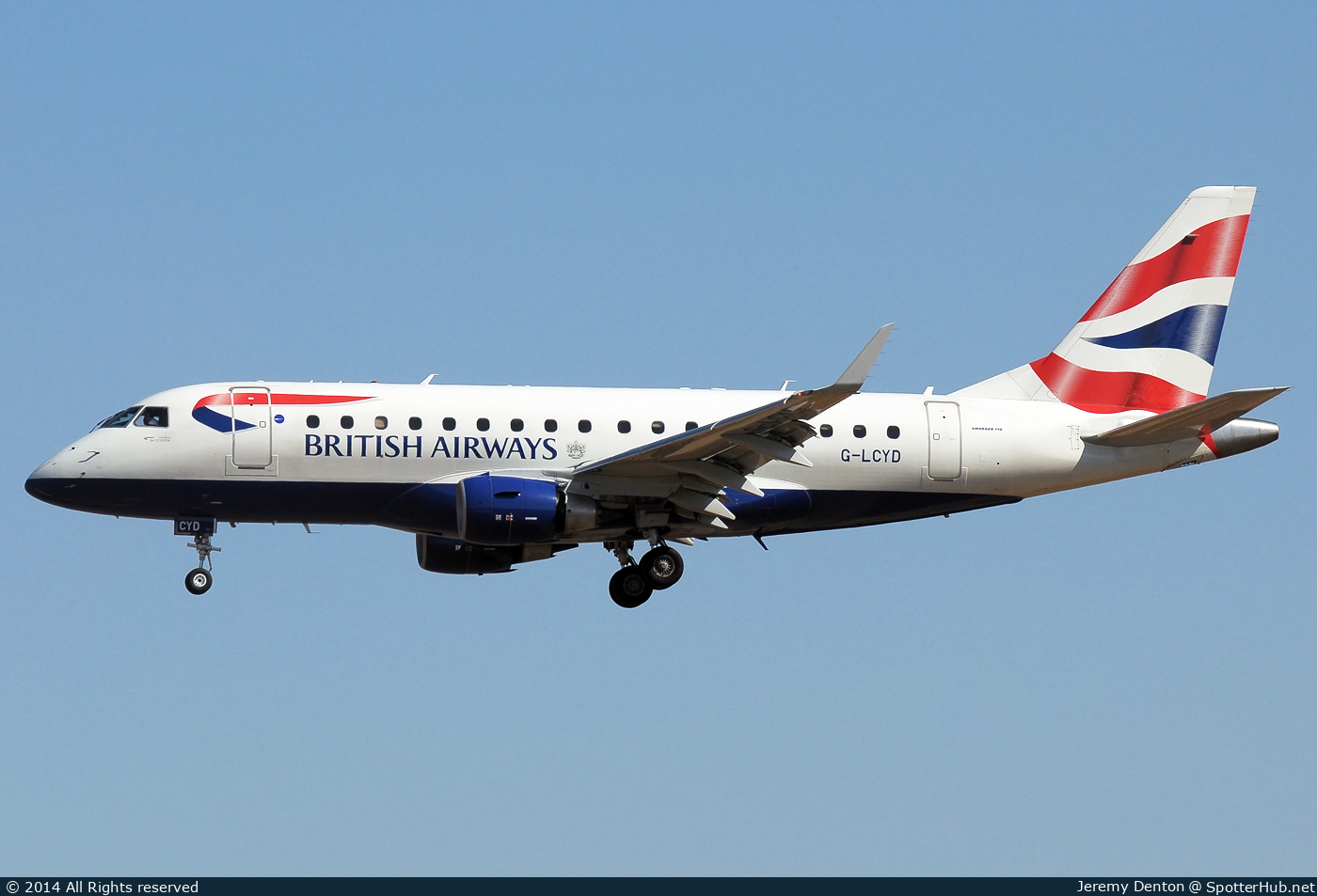 Photo of G-LCYD - Embraer ERJ-170STD operated by BA CityFlyer