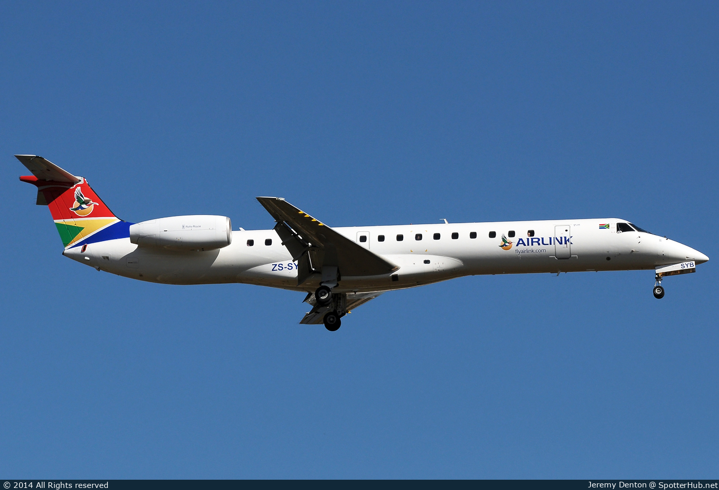 Photo of ZS-SYB - Embraer ERJ-145MP operated by Airlink Pty