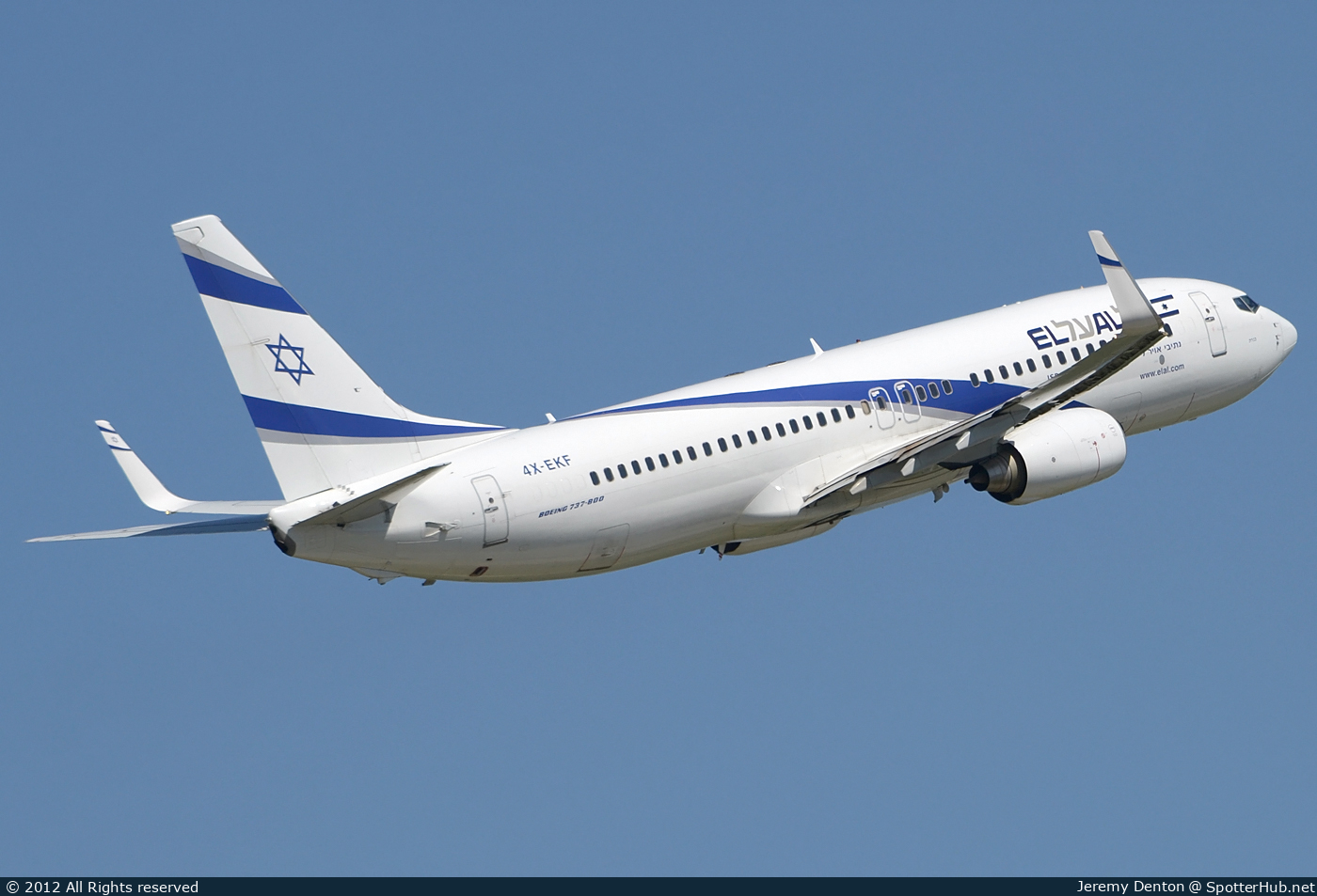 Photo of 4X-EKF - Boeing 737-8HX operated by El Al Israel Airlines