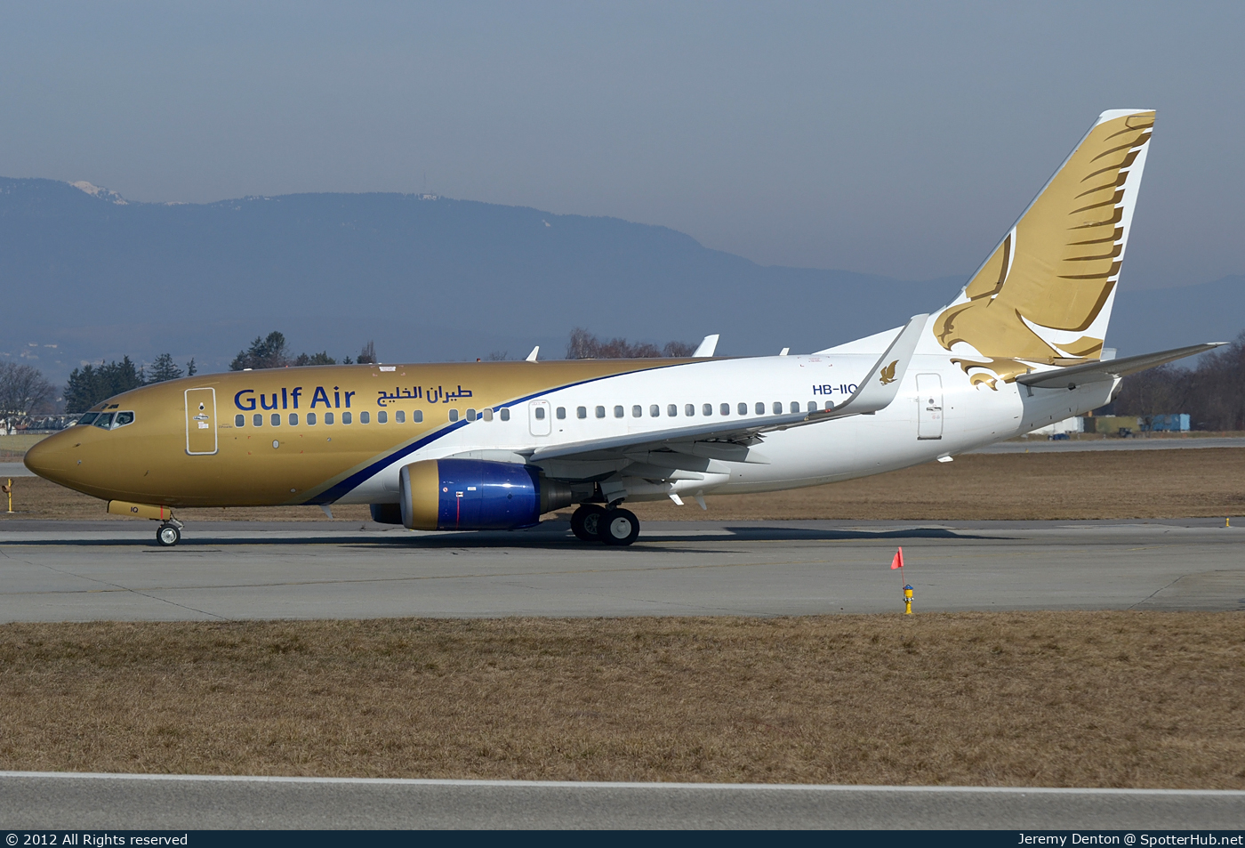 Photo of HB-IIQ - Boeing 737-7AK(BBJ) operated by Gulf Air (opb PrivatAir)
