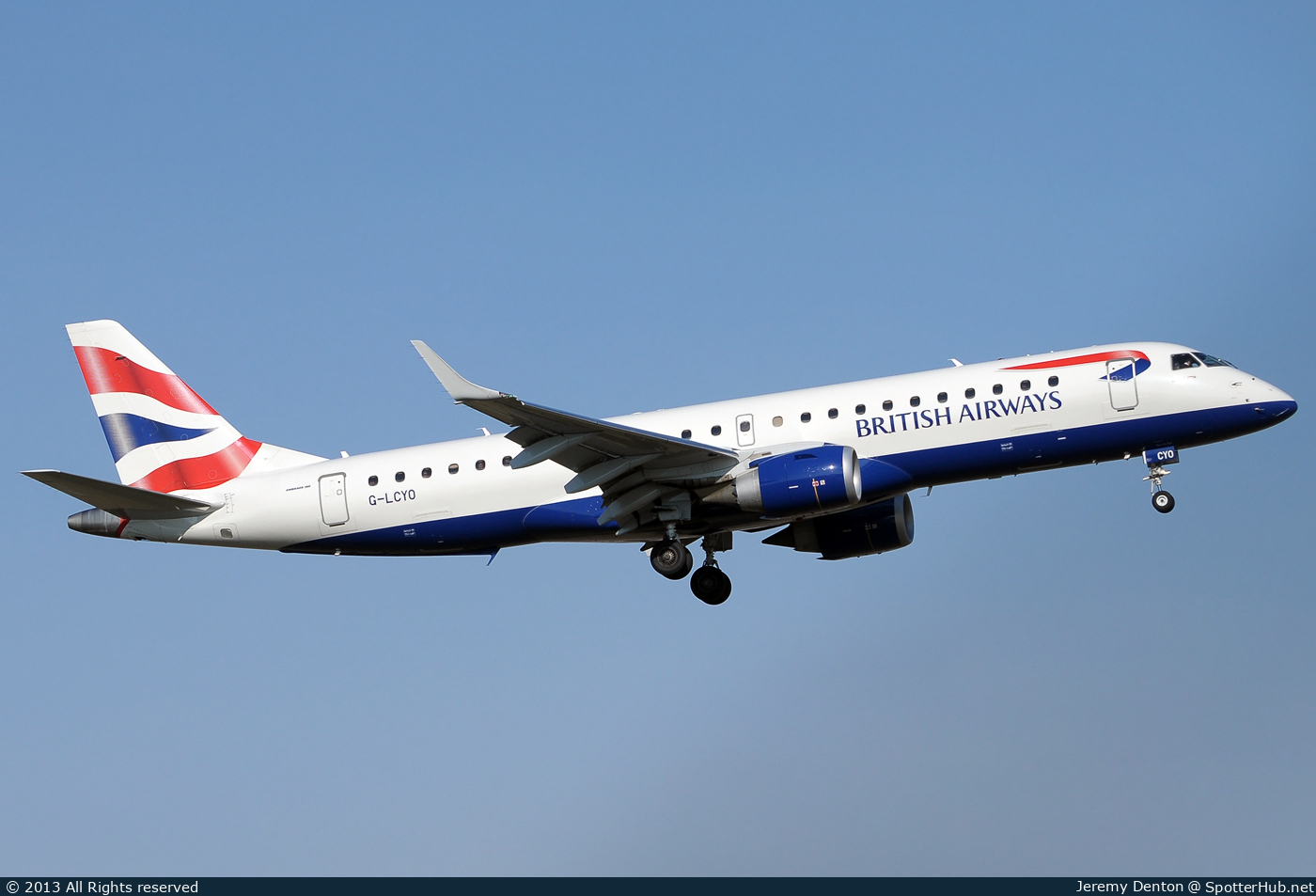 Photo of G-LCYO - Embraer ERJ-190LR operated by BA CityFlyer