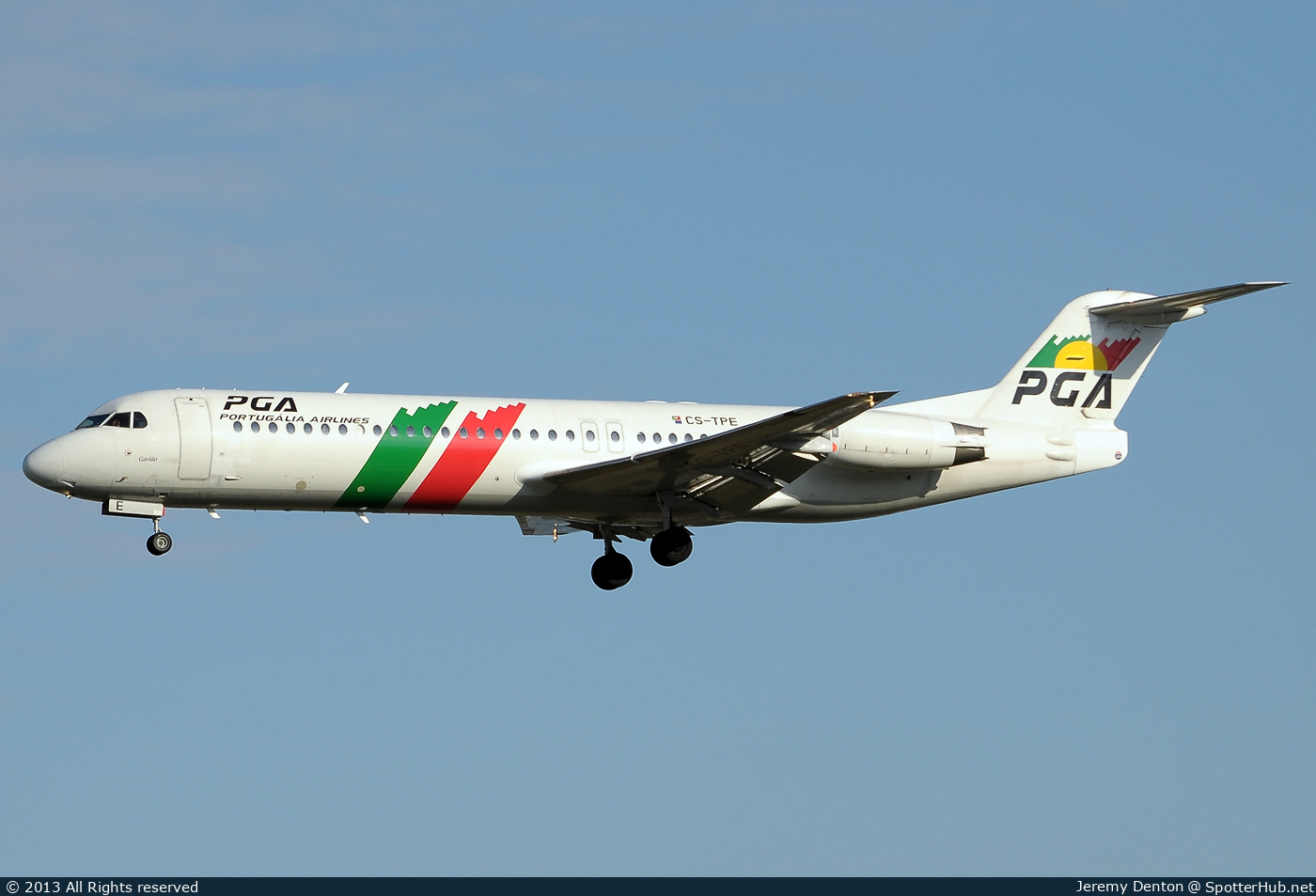 Photo of CS-TPE - Fokker 100 operated by Portugália Airlines