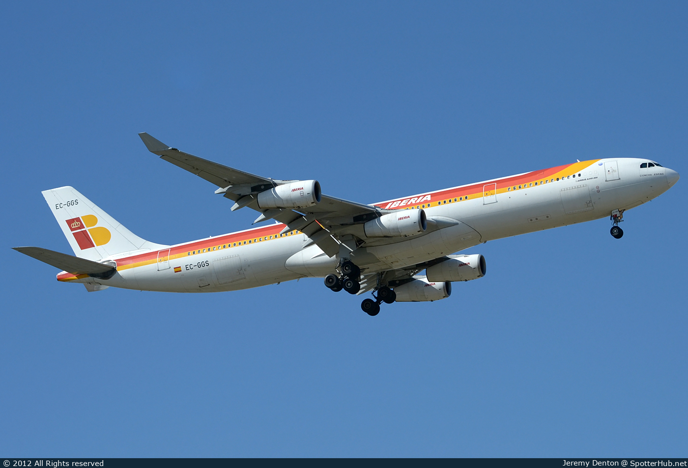 Photo of EC-GGS - Airbus A340-313 operated by Iberia