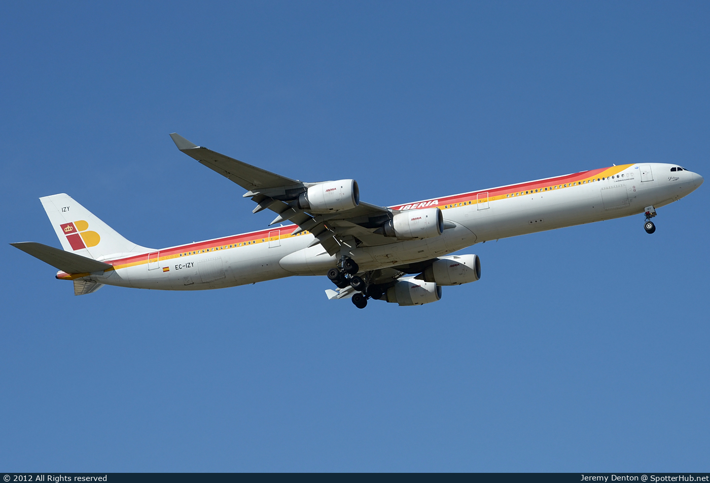 Photo of EC-IZY - Airbus A340-642 operated by Iberia