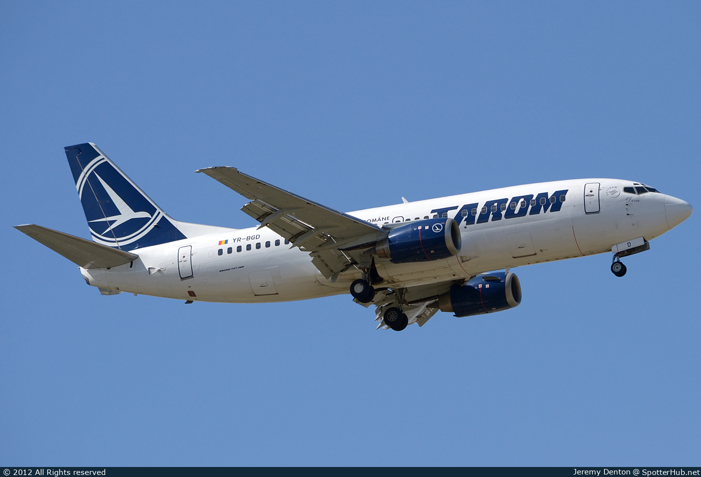 Photo of YR-BGD - Boeing 737-38J operated by Tarom - Romanian Air Transport