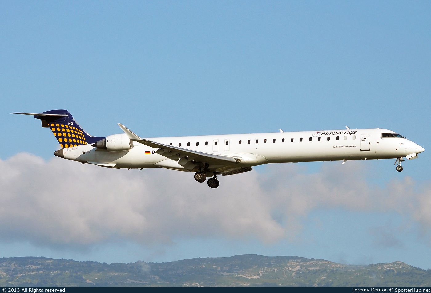 Photo of D-ACNO - Bombardier CRJ-900LR operated by Eurowings