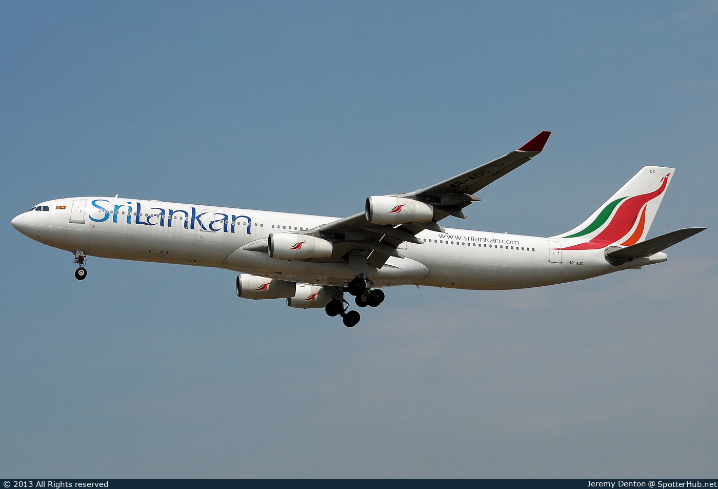 Photo of 4R-ADC - Airbus A340-311 operated by SriLankan Airlines