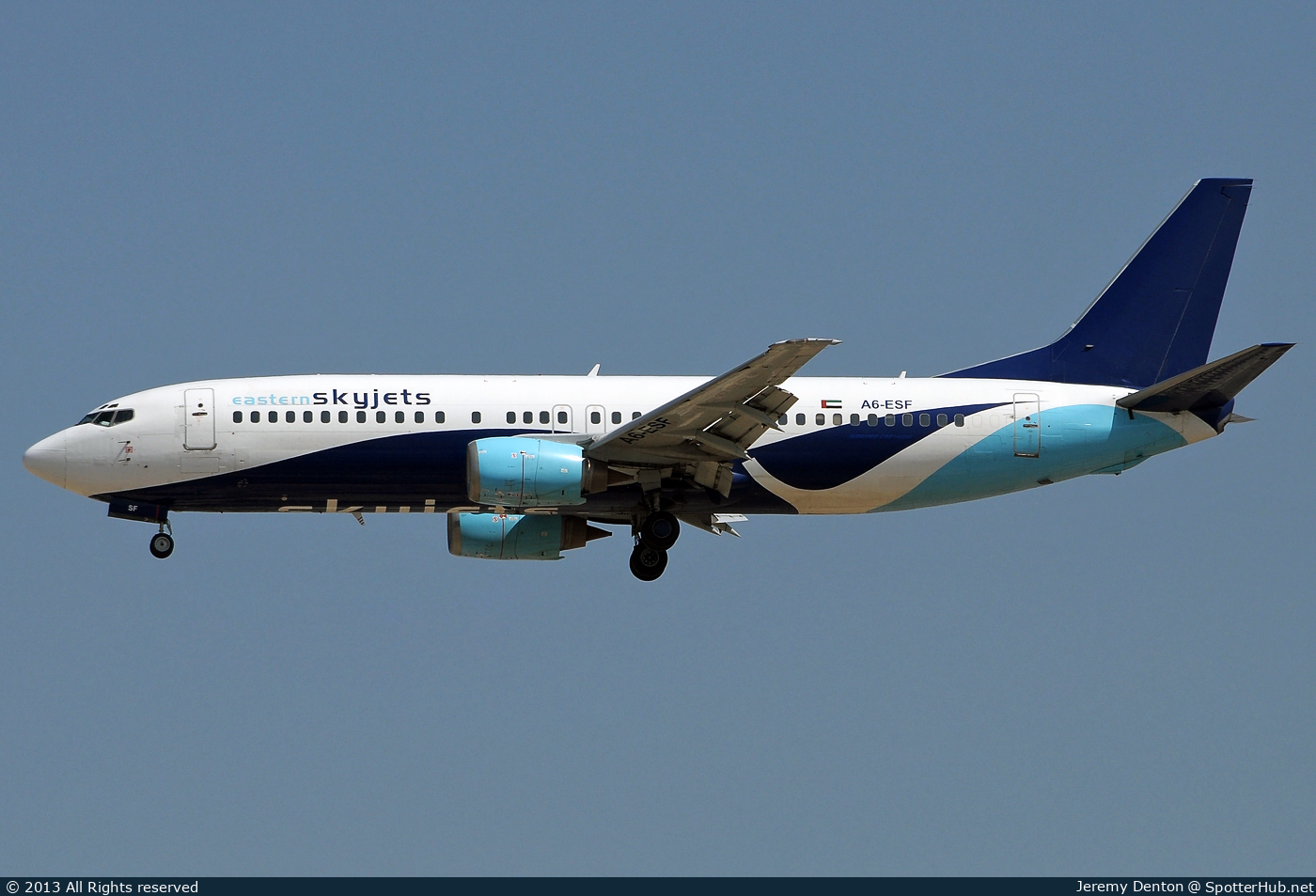 Photo of A6-ESF - Boeing 737-4Y0 operated by Eastern SkyJets