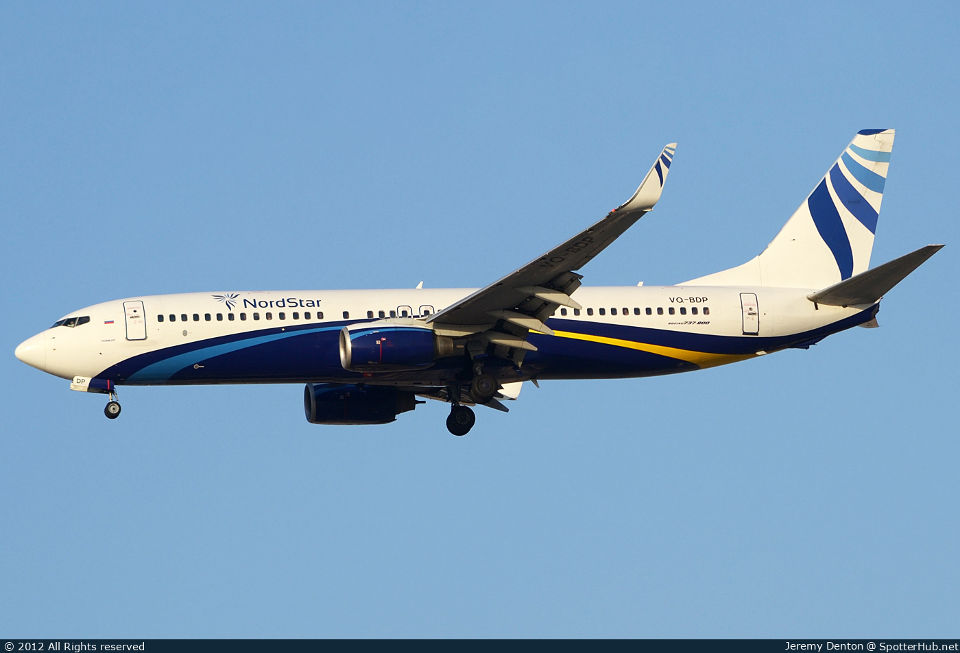 Photo of VQ-BDP - Boeing 737-8Q8 operated by NordStar