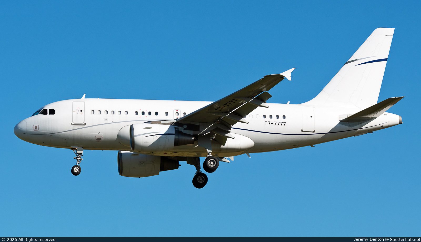 Photo of T7-7777 - Airbus A318-112(CJ) Elite operated by TAG Aviation San Marino