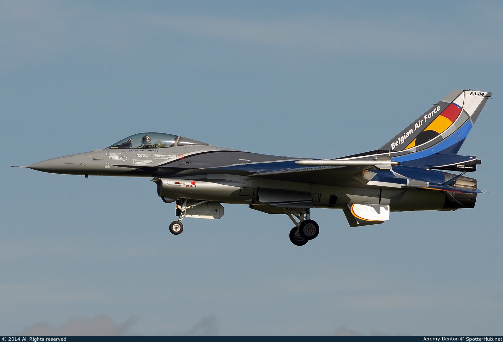 Photo of FA-84 - General Dynamics F-16AM Fighting Falcon operated by Belgian Air Force