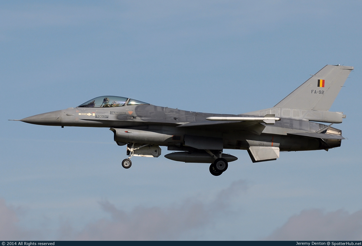 Photo of FA-92 - General Dynamics F-16AM Fighting Falcon operated by Belgian Air Force