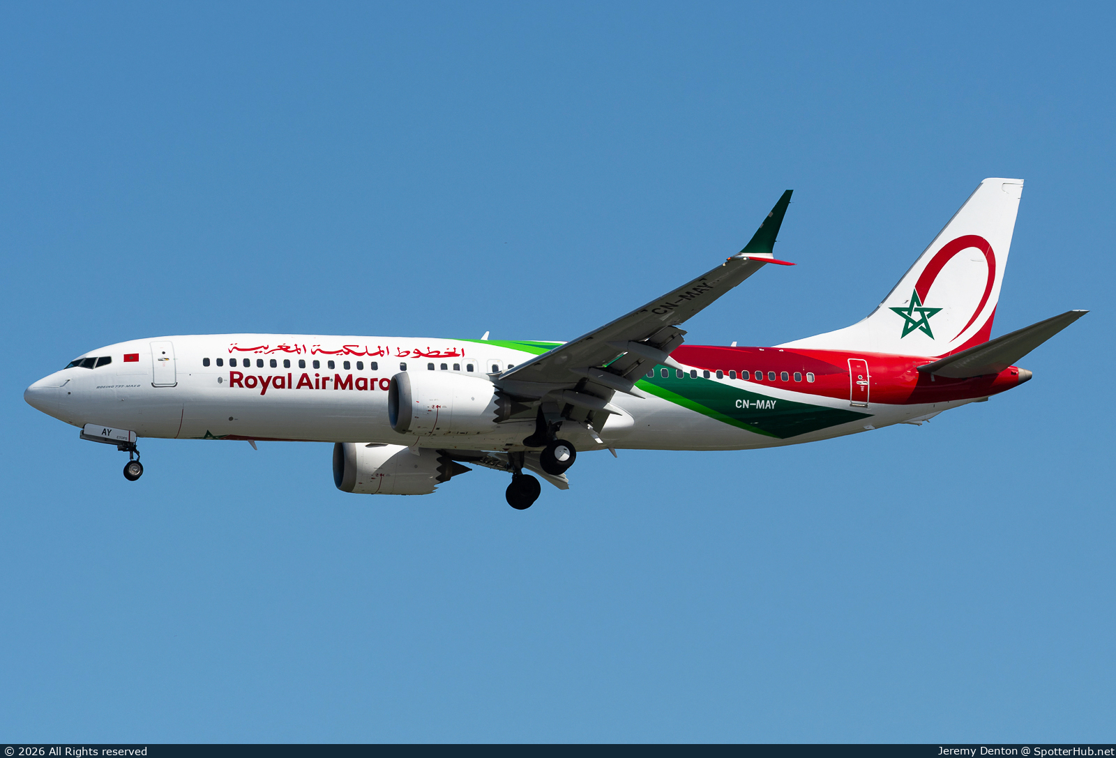 Photo of CN-MAY - Boeing 737 MAX 8 operated by Royal Air Maroc