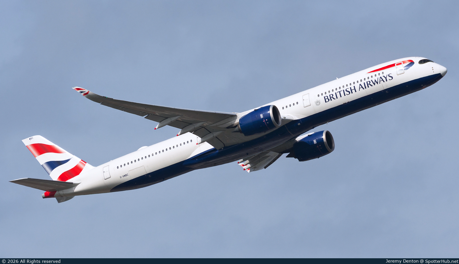 Photo of G-XWBC - Airbus A350-1041 operated by British Airways
