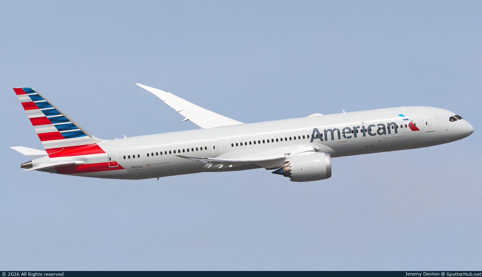 Photo of N852ML - Boeing 787-9 Dreamliner operated by American Airlines