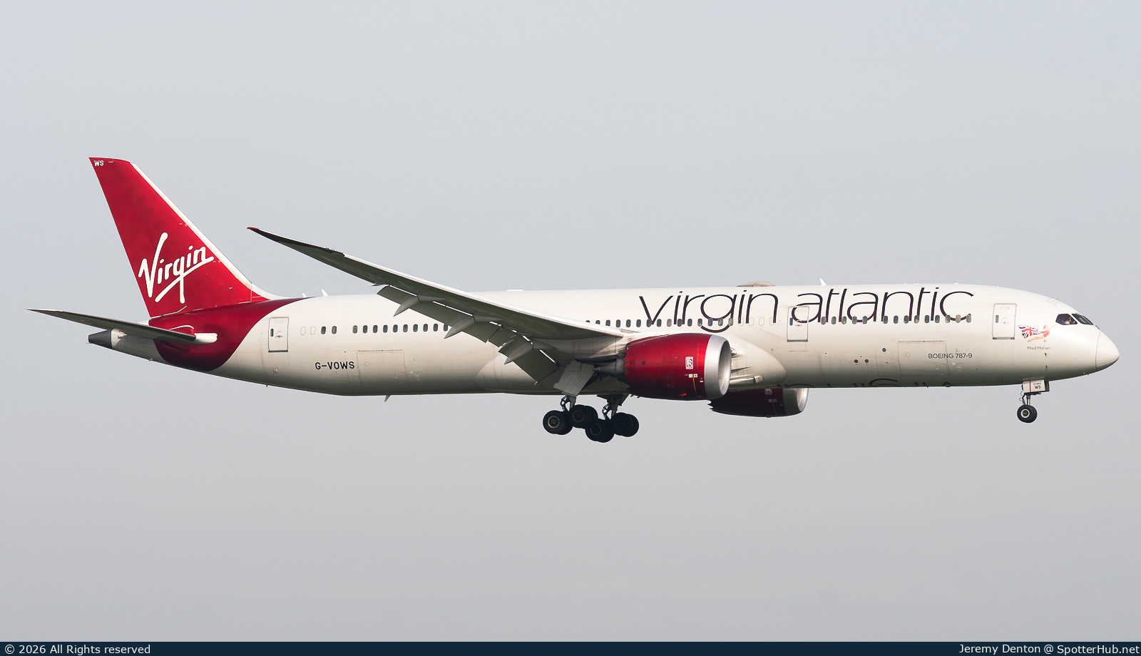 Photo of G-VOWS - Boeing 787-9 Dreamliner operated by Virgin Atlantic Airways