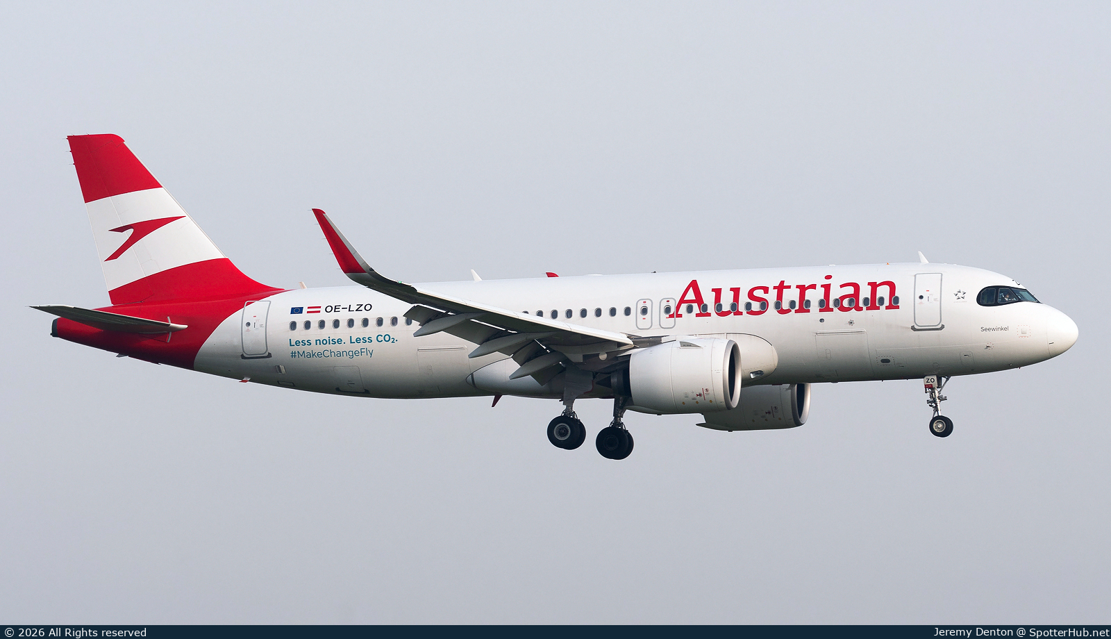 Photo of OE-LZO - Airbus A320-271N operated by Austrian Airlines