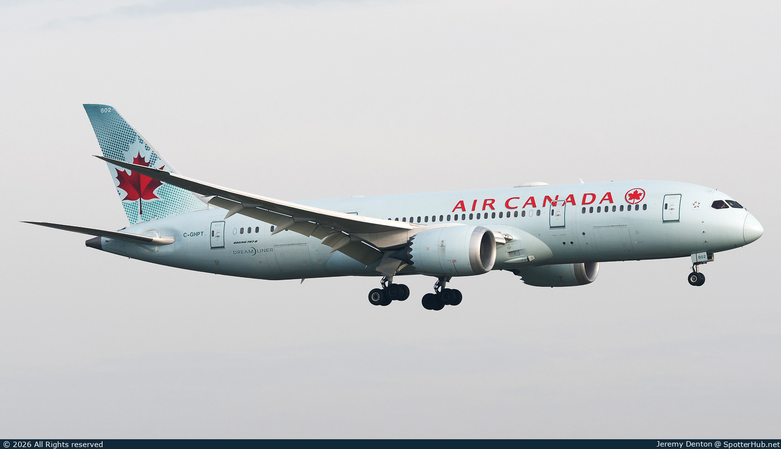Photo of C-GHPT - Boeing 787-8 Dreamliner operated by Air Canada
