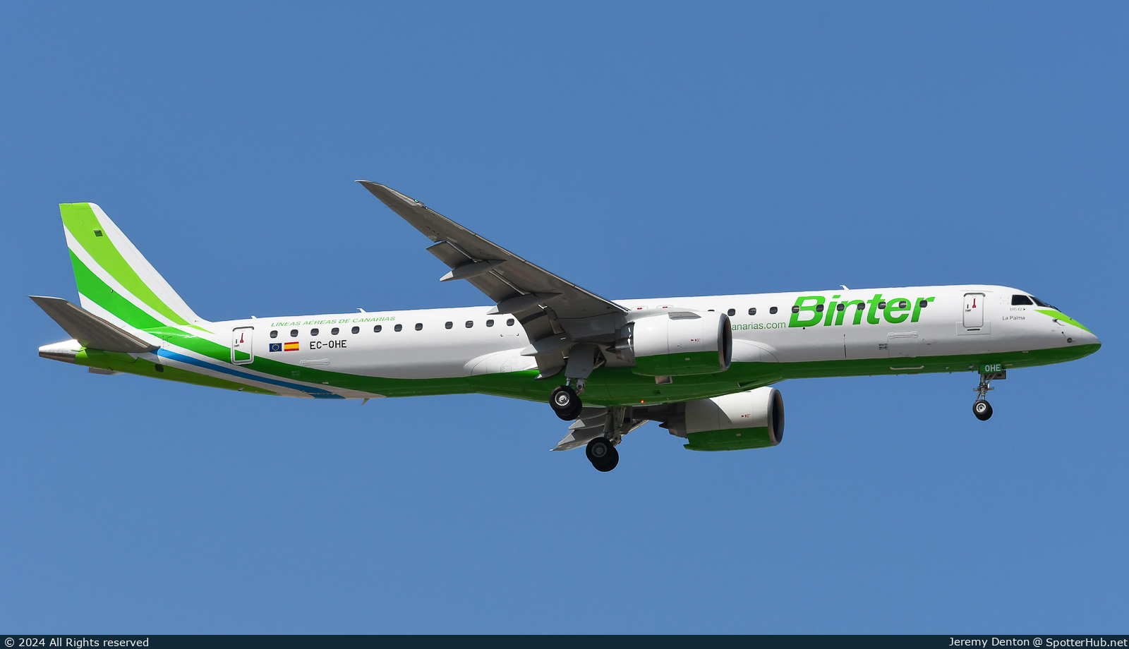 Photo of EC-OHE - Embraer ERJ-195-E2 operated by Binter Canarias (opb Binter Airlines)
