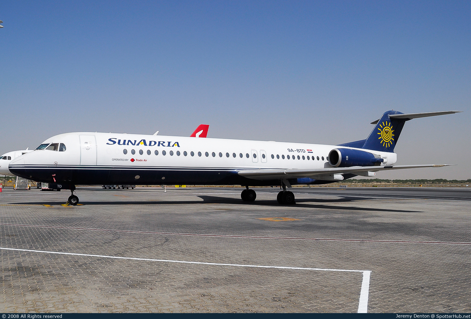 Photo of 9A-BTD - Fokker 100 operated by SunAdria Airlines (opb Trade Air)