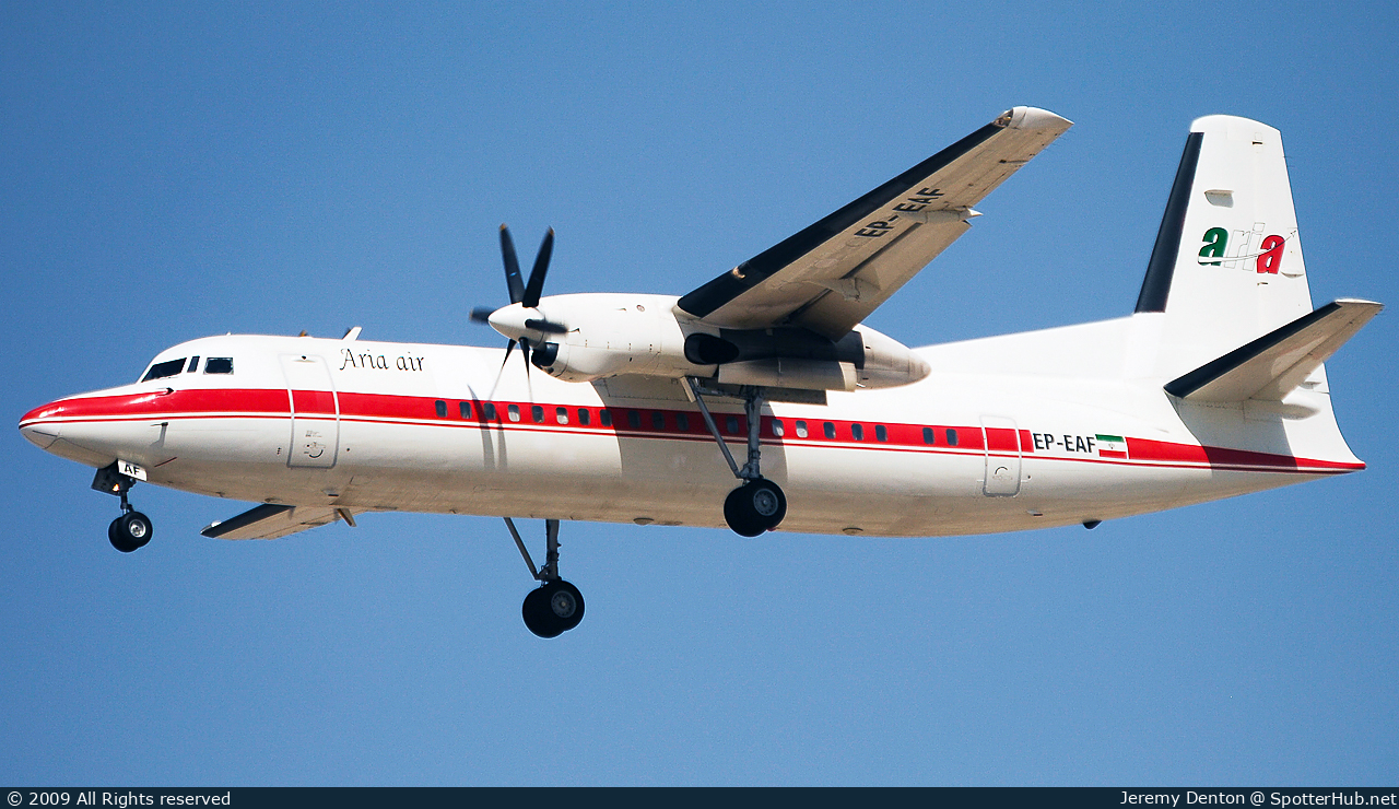 Photo of EP-EAF - Fokker 50 operated by Aria Air
