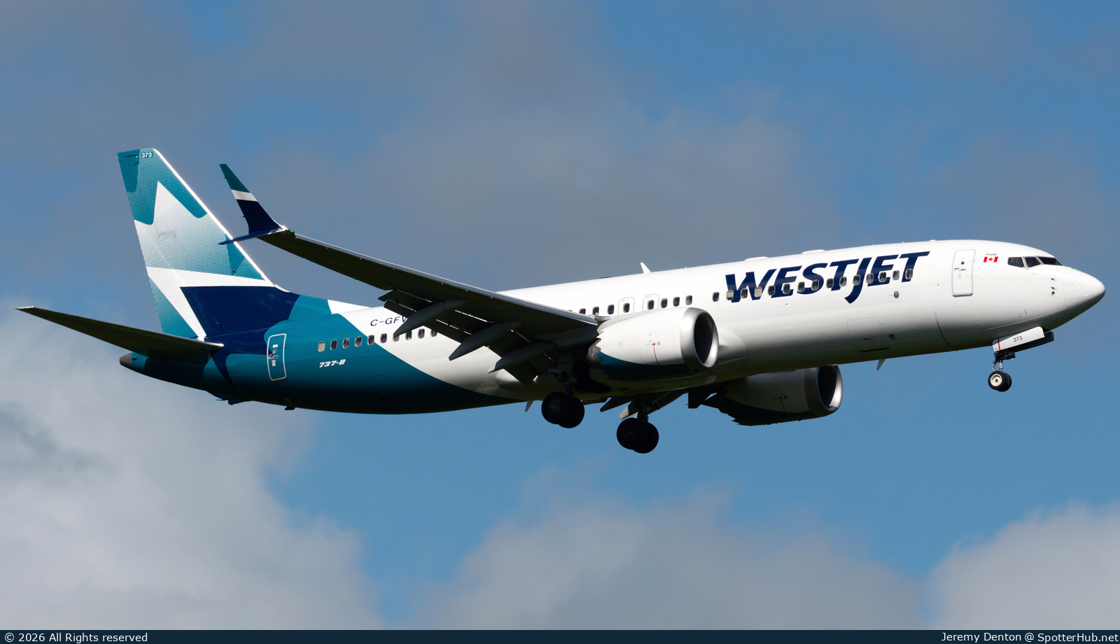 Photo of C-GFVN - Boeing 737 MAX 8 operated by WestJet Airlines