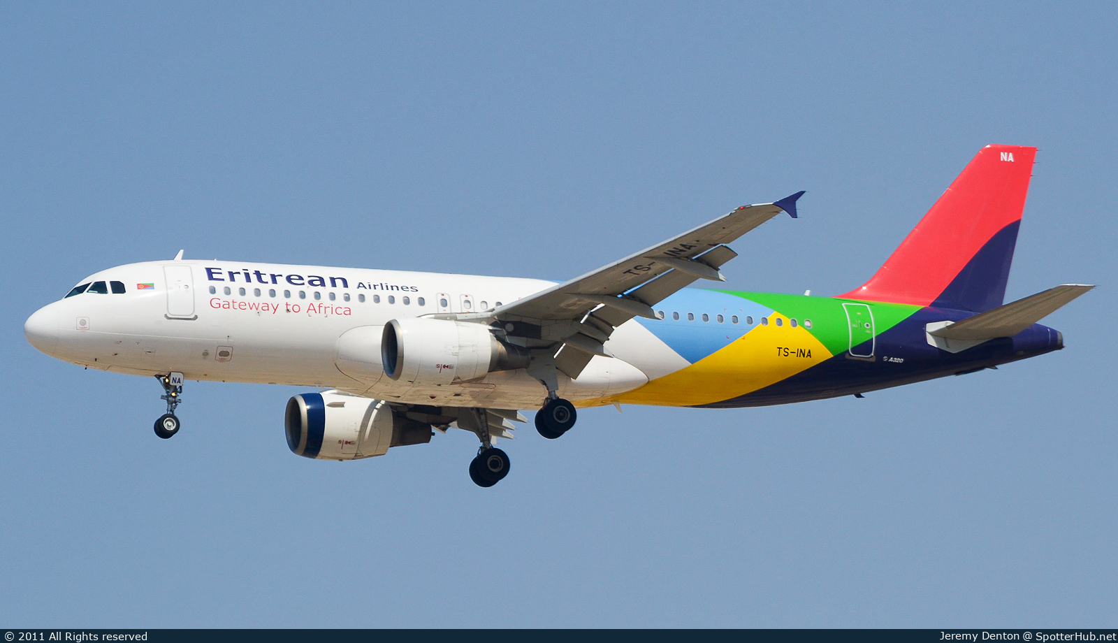 Photo of TS-INA - Airbus A320-214 operated by Eritrean Airlines (opb Nouvelair)